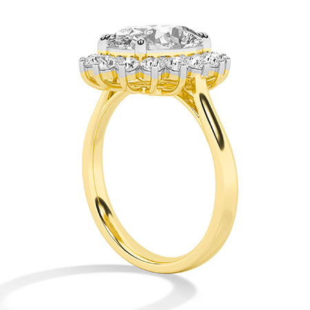 Round LG Diamond Ring in Yellow Gold - BH Diamond Center Antwerp