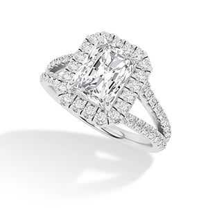 Radiant LG Diamond Ring in Yellow Gold - BH Diamond Center Antwerp