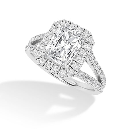 Radiant LG Diamond Ring in Yellow Gold - BH Diamond Center Antwerp