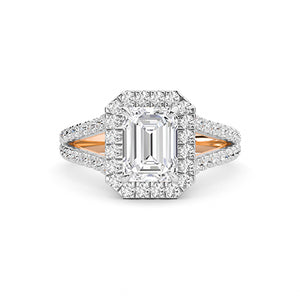 Radiant LG Diamond Ring in Rose Gold - BH Diamond Center Antwerp