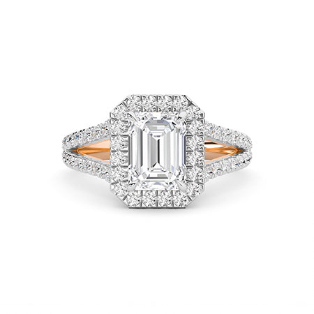 Radiant LG Diamond Ring in Rose Gold - BH Diamond Center Antwerp