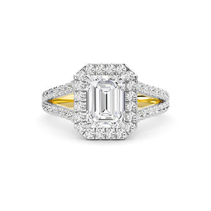 Radiant LG Diamond Ring in Rose Gold - BH Diamond Center Antwerp