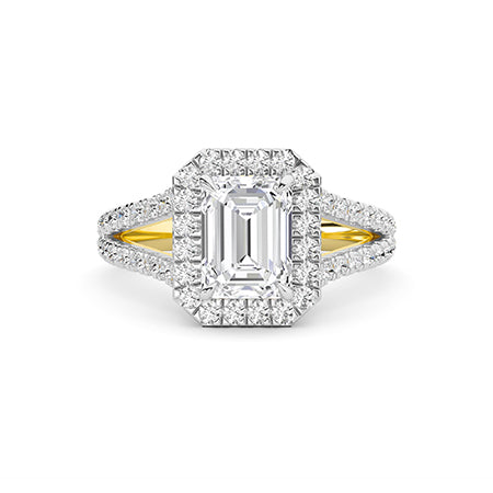 Radiant LG Diamond Ring in Rose Gold - BH Diamond Center Antwerp