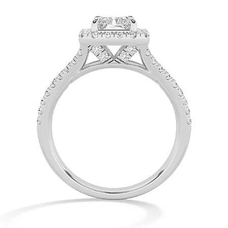 Radiant LG Diamond Ring in Yellow Gold - BH Diamond Center Antwerp