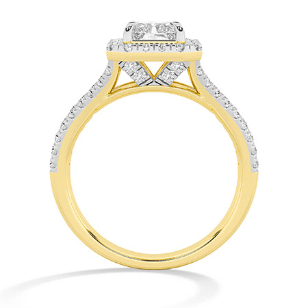 Radiant LG Diamond Ring in Rose Gold - BH Diamond Center Antwerp