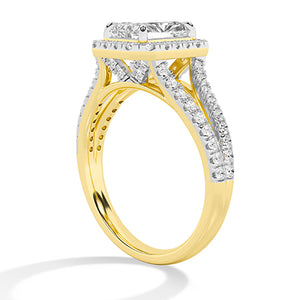 Radiant LG Diamond Ring in Rose Gold - BH Diamond Center Antwerp