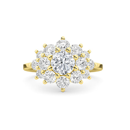 18K Lab-Grown Diamond Ring – LR68692 - Yellow Gold