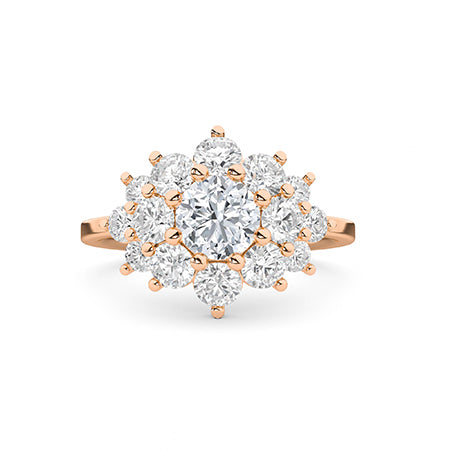 18K Lab-Grown Diamond Ring – LR68692 - Rose Gold