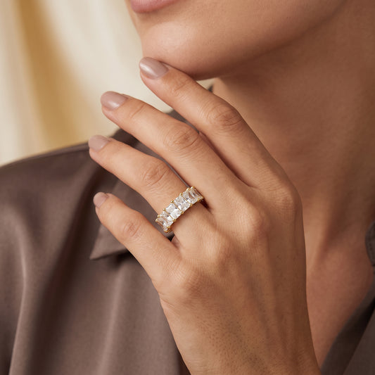 Radiant LG Diamond Ring