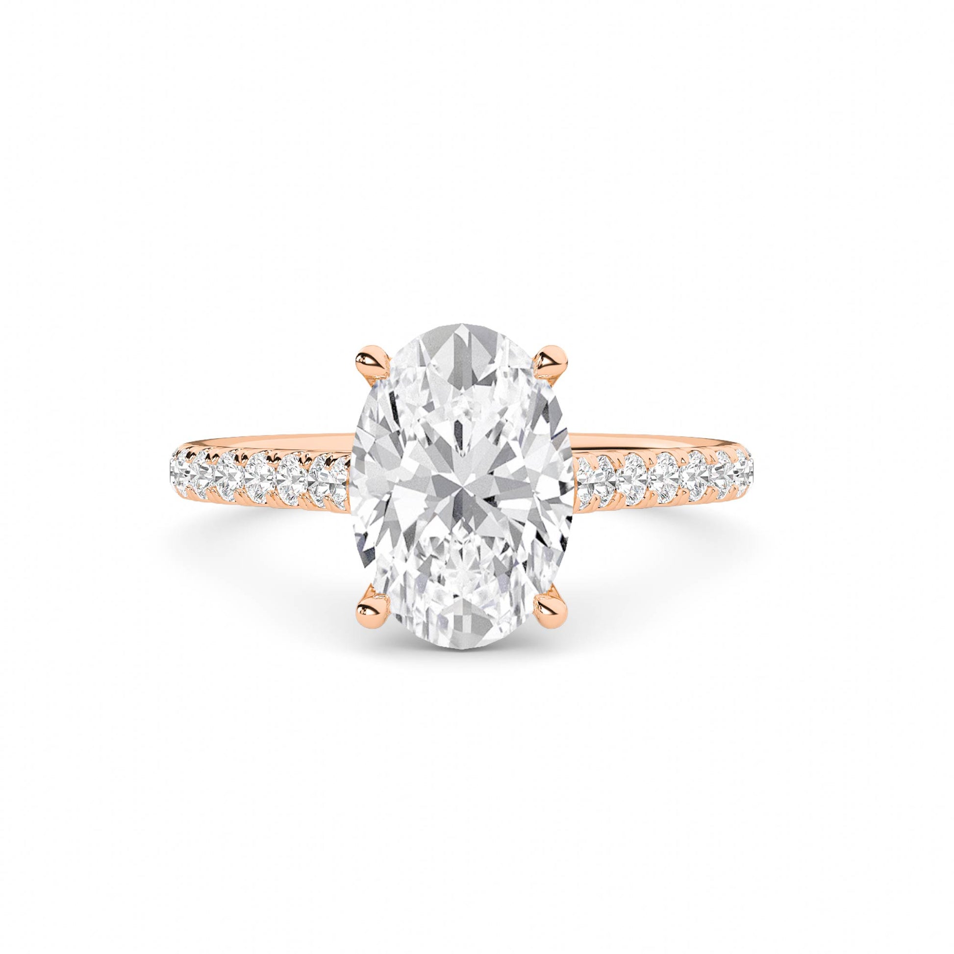 18K Lab-Grown Diamond Ring – LR68754 - Rose Gold