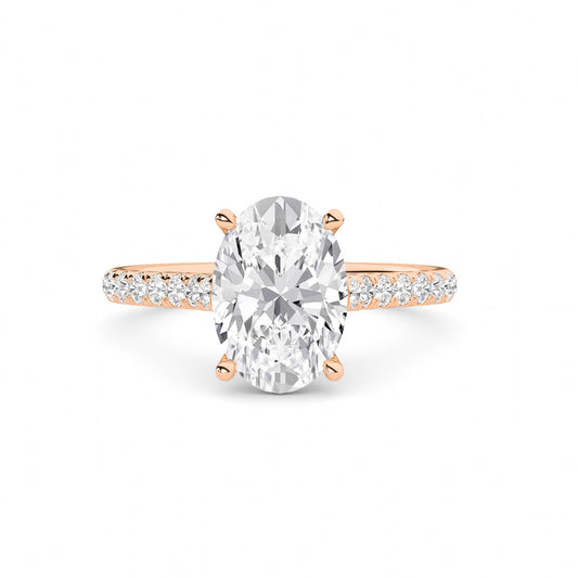 18K Lab-Grown Diamond Ring – LR68754 - Rose Gold