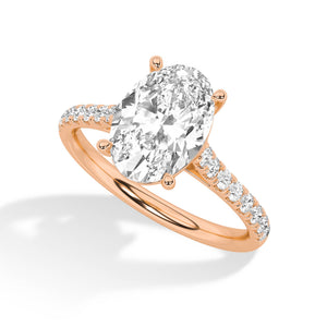 18K Lab-Grown Diamond Ring – LR68754 - Rose Gold