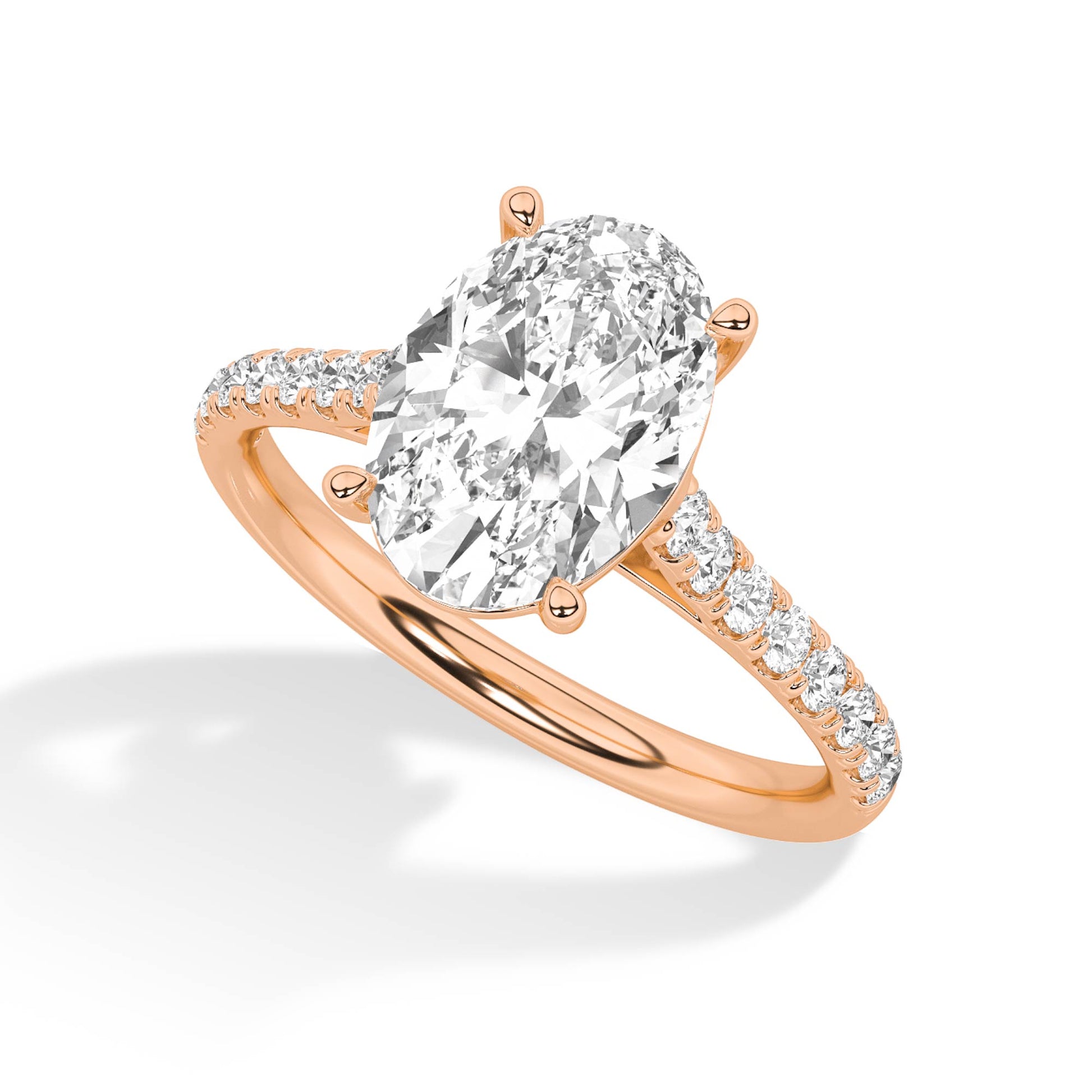 18K Lab-Grown Diamond Ring – LR68754 - Rose Gold