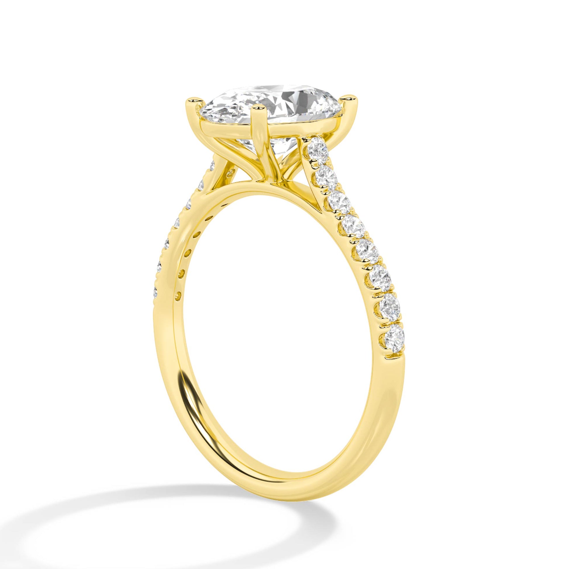 18K Lab-Grown Diamond Ring – LR68754 - Yellow Gold