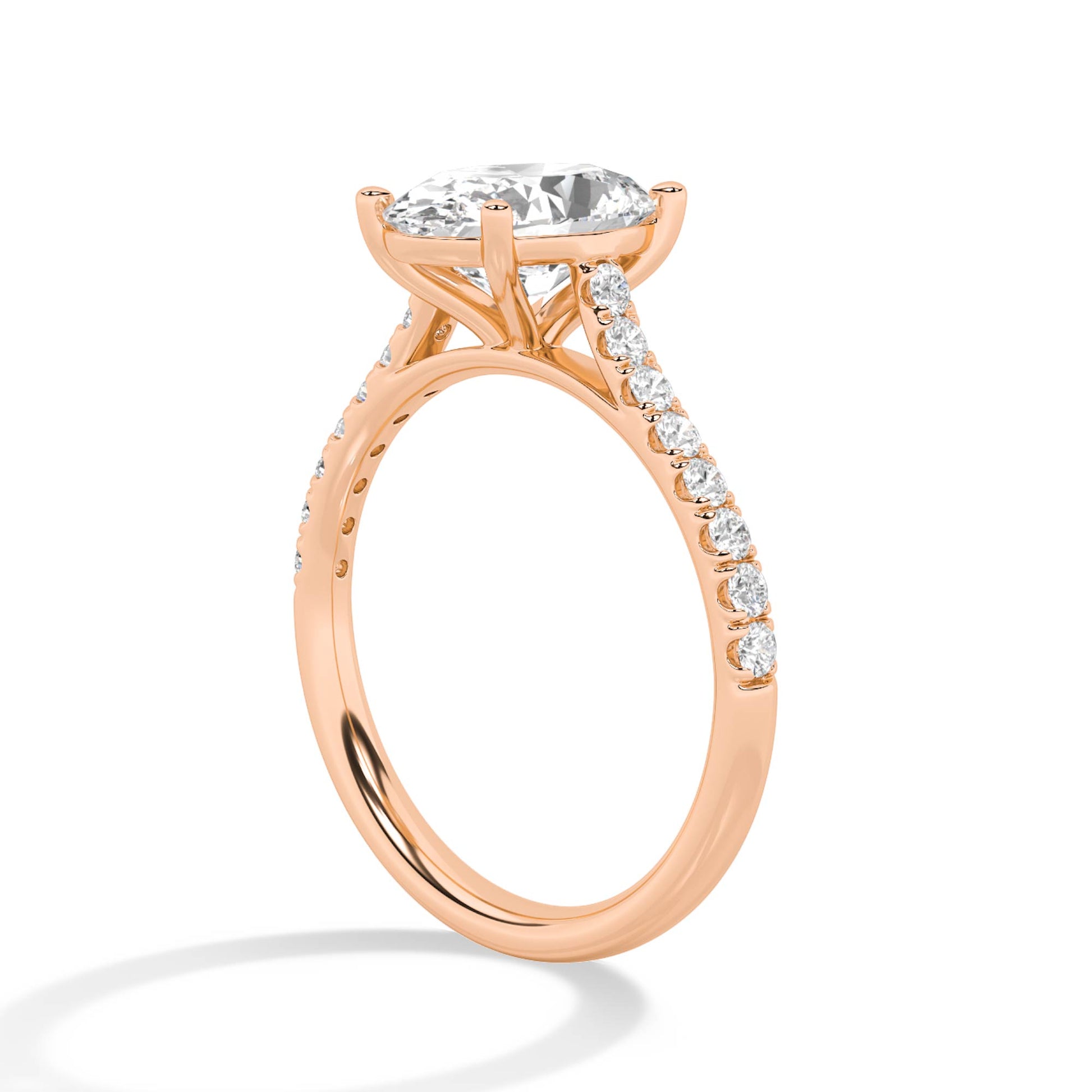 18K Lab-Grown Diamond Ring – LR68754 - Rose Gold