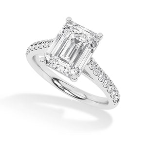 Emerald LG Diamond Ring in Yellow Gold - BH Diamond Center Antwerp
