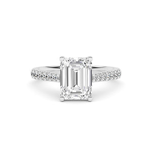 Emerald LG Diamond Ring in Yellow Gold - BH Diamond Center Antwerp