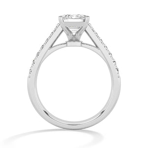 Emerald LG Diamond Ring in Yellow Gold - BH Diamond Center Antwerp