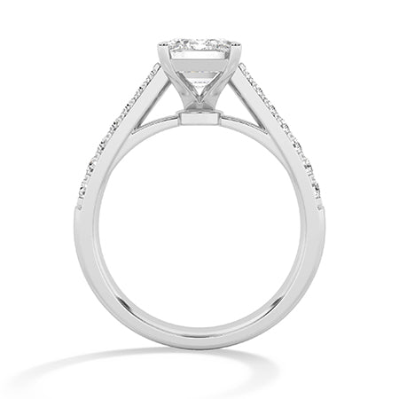 Emerald LG Diamond Ring in Yellow Gold - BH Diamond Center Antwerp