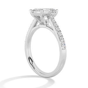 Emerald LG Diamond Ring in Yellow Gold - BH Diamond Center Antwerp