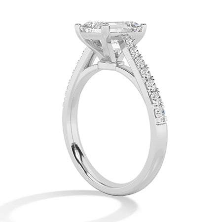 Emerald LG Diamond Ring in Yellow Gold - BH Diamond Center Antwerp