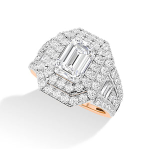 Bague en diamant LG émeraude en or blanc - BH Diamond Center Anvers