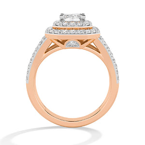 Bague en diamant LG émeraude en or jaune - BH Diamond Center Anvers