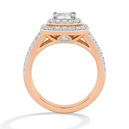 Bague en diamant LG émeraude en or jaune - BH Diamond Center Anvers