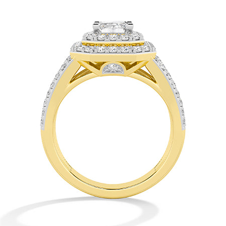 Bague en diamant LG émeraude en or blanc - BH Diamond Center Anvers