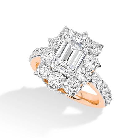LG Diamond Ring in Rose Gold - BH Diamond Center Antwerp