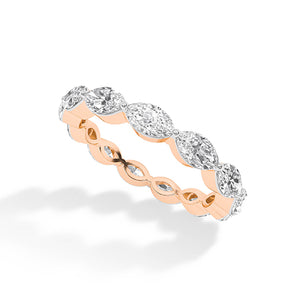 Bague en diamant LG en or rose - BH Diamond Center Anvers