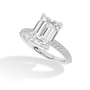 Emerald LG Diamond Ring in Yellow Gold - BH Diamond Center Antwerp
