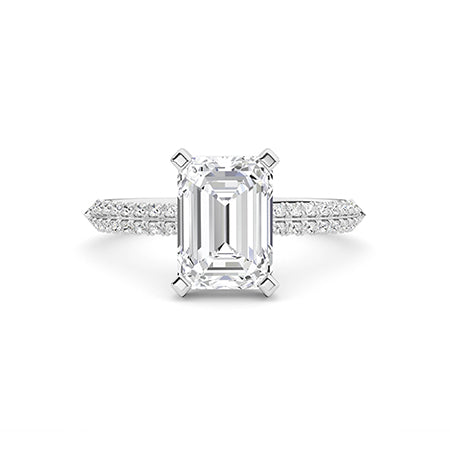 Emerald LG Diamond Ring in Yellow Gold - BH Diamond Center Antwerp