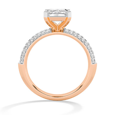 Emerald LG Diamond Ring in White Gold - BH Diamond Center Antwerp