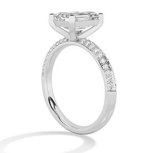 Emerald LG Diamond Ring in Yellow Gold - BH Diamond Center Antwerp