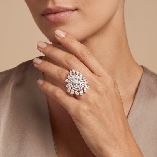 Pear LG Diamond Ring