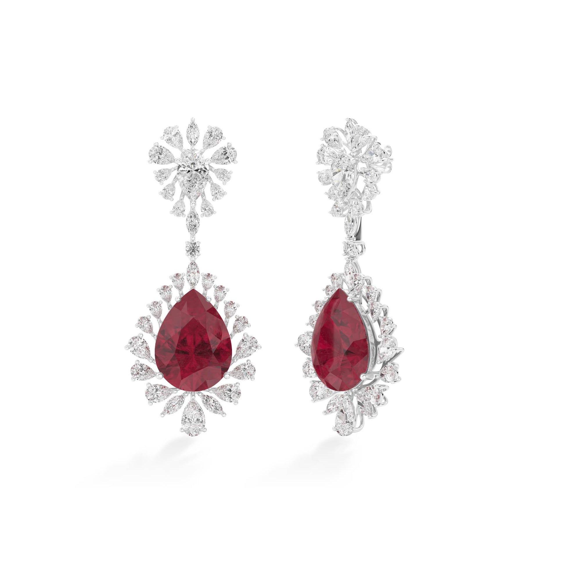 18K Lab-Grown Diamond Earrings – MER00313 - White Gold