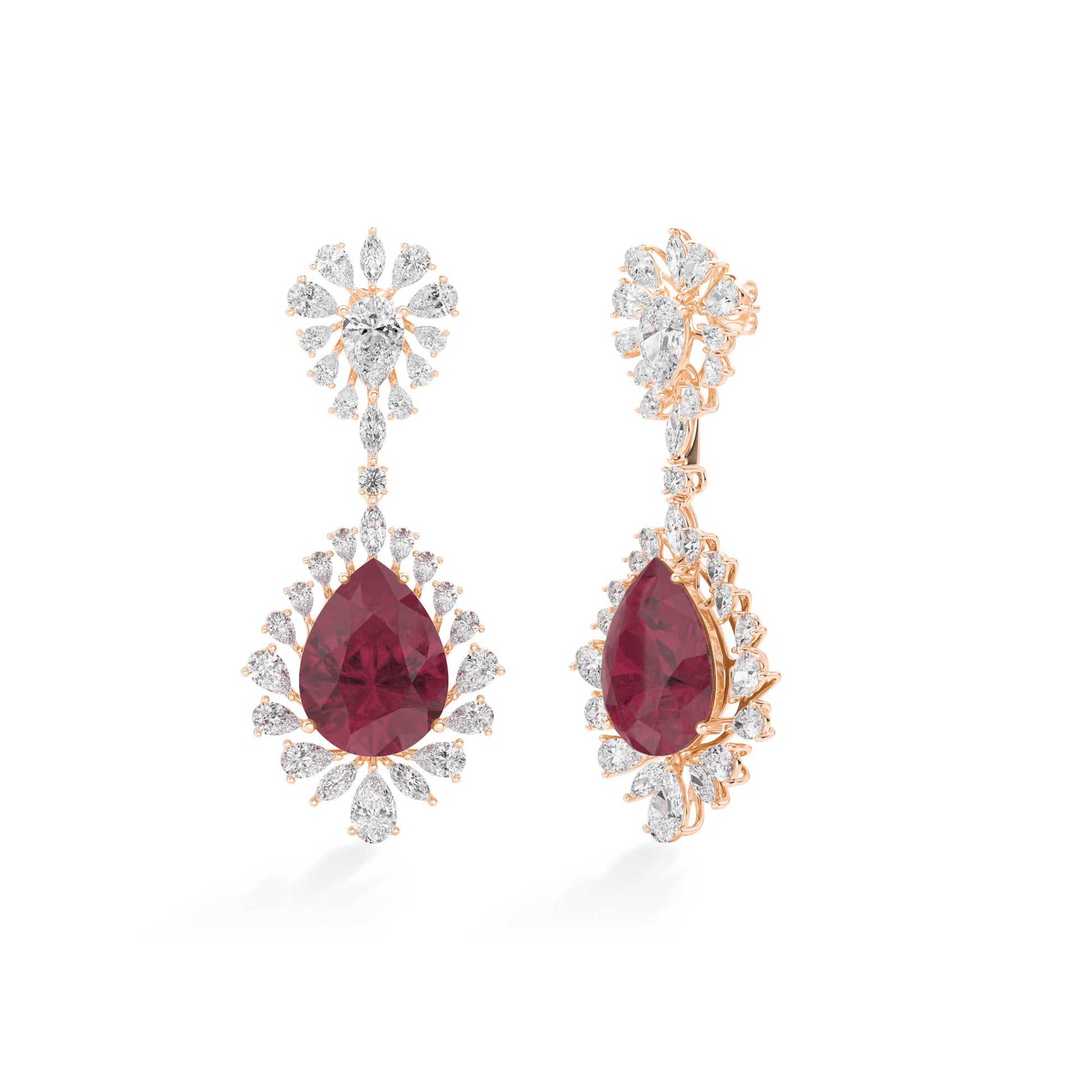 18K Lab-Grown Diamond Earrings – MER00313 - Rose Gold