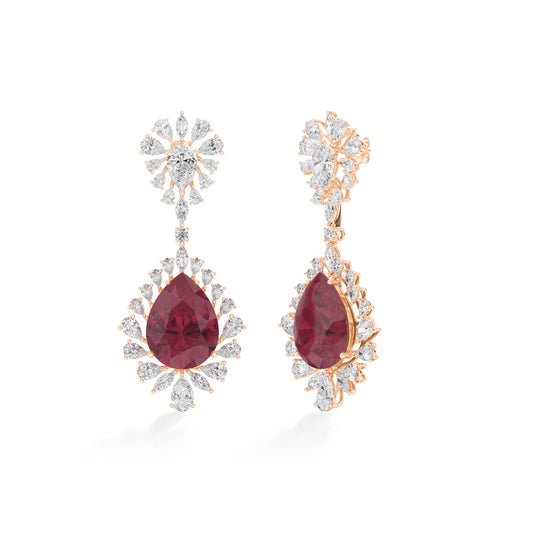 18K Lab-Grown Diamond Earrings – MER00313 - Rose Gold