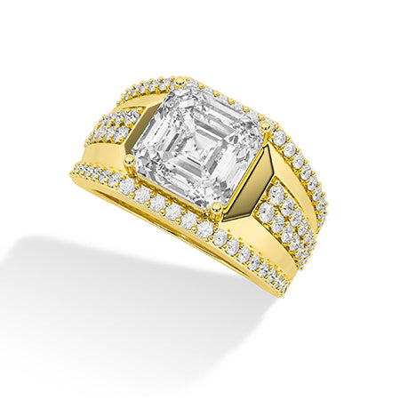 18K Lab-Grown Diamond Ring – MGR00312 - Yellow Gold