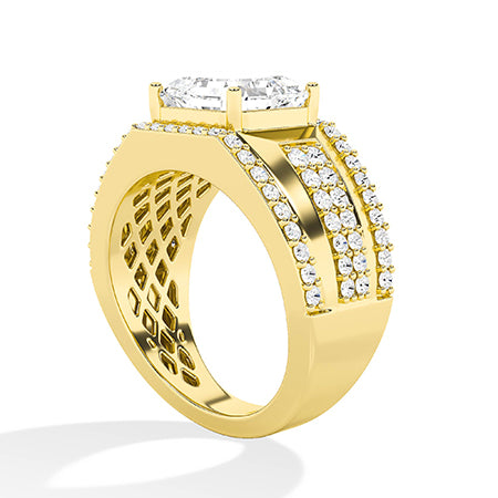 18K Lab-Grown Diamond Ring – MGR00312 - Yellow Gold