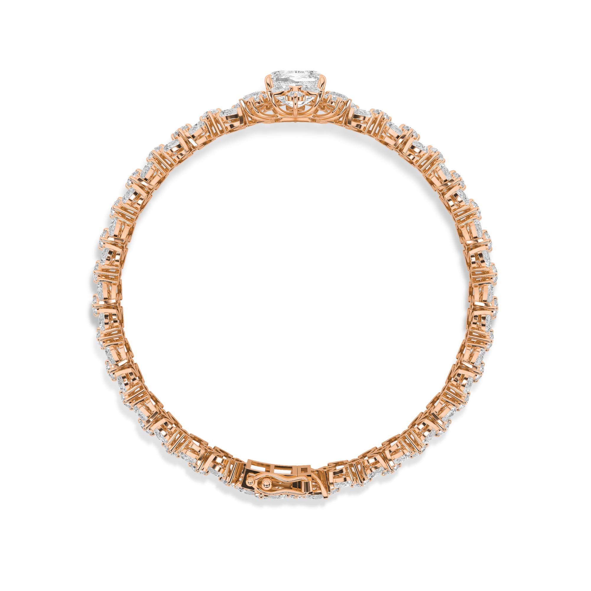 18K Lab-Grown Diamond Bracelet – MLB00544 - Rose Gold