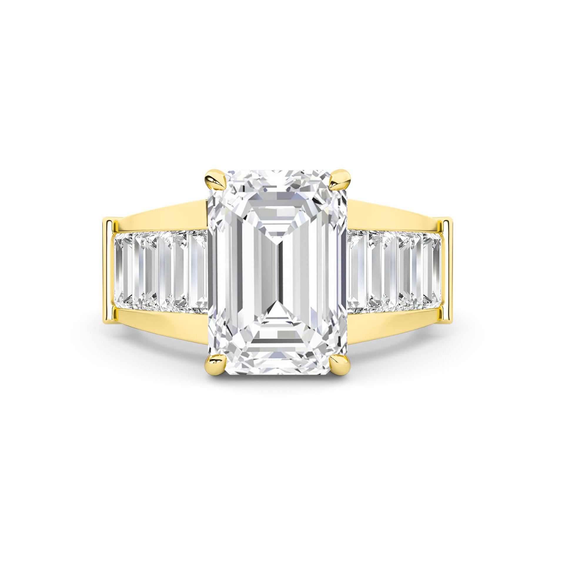 18K Lab-Grown Diamond Ring – MLR00287-1 - Yellow Gold