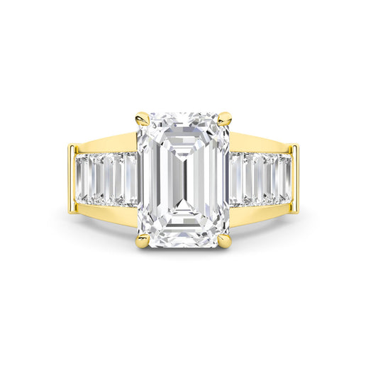18K Lab-Grown Diamond Ring – MLR00287-1 - Yellow Gold