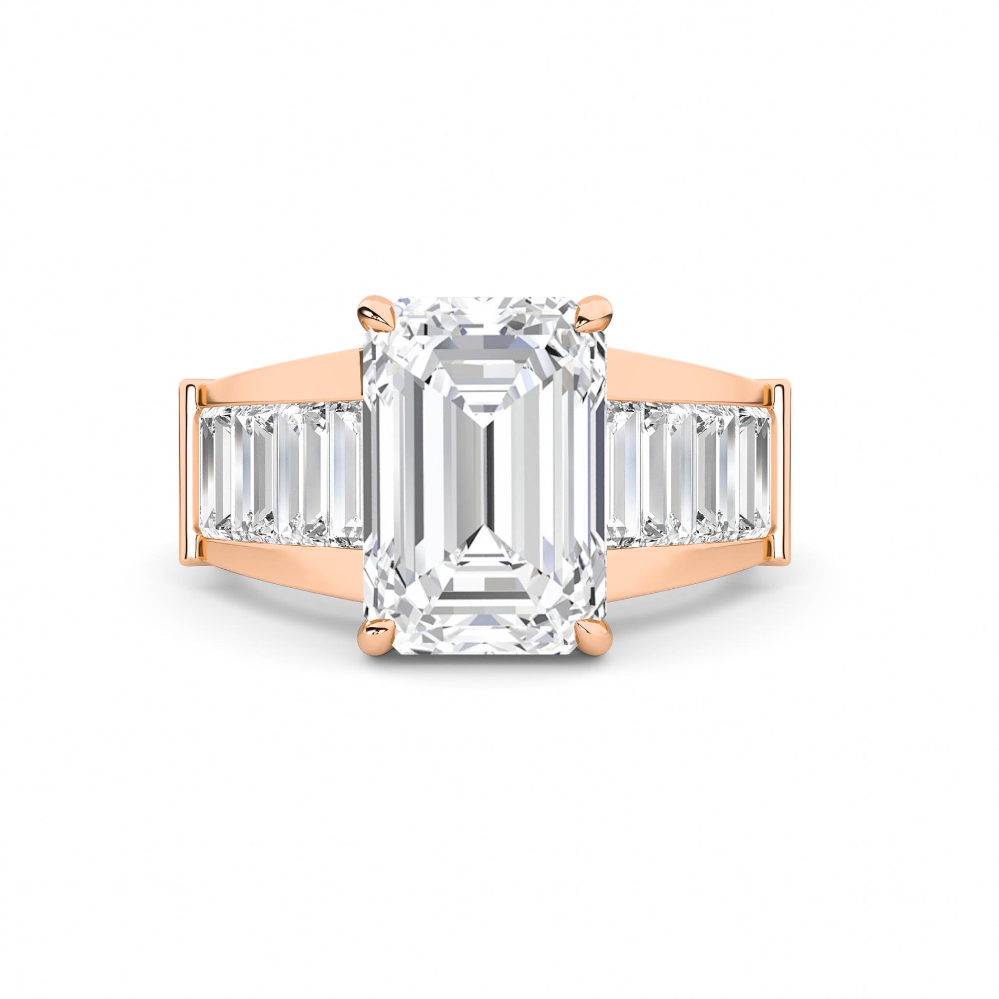 18K Lab-Grown Diamond Ring – MLR00287-1 - Rose Gold
