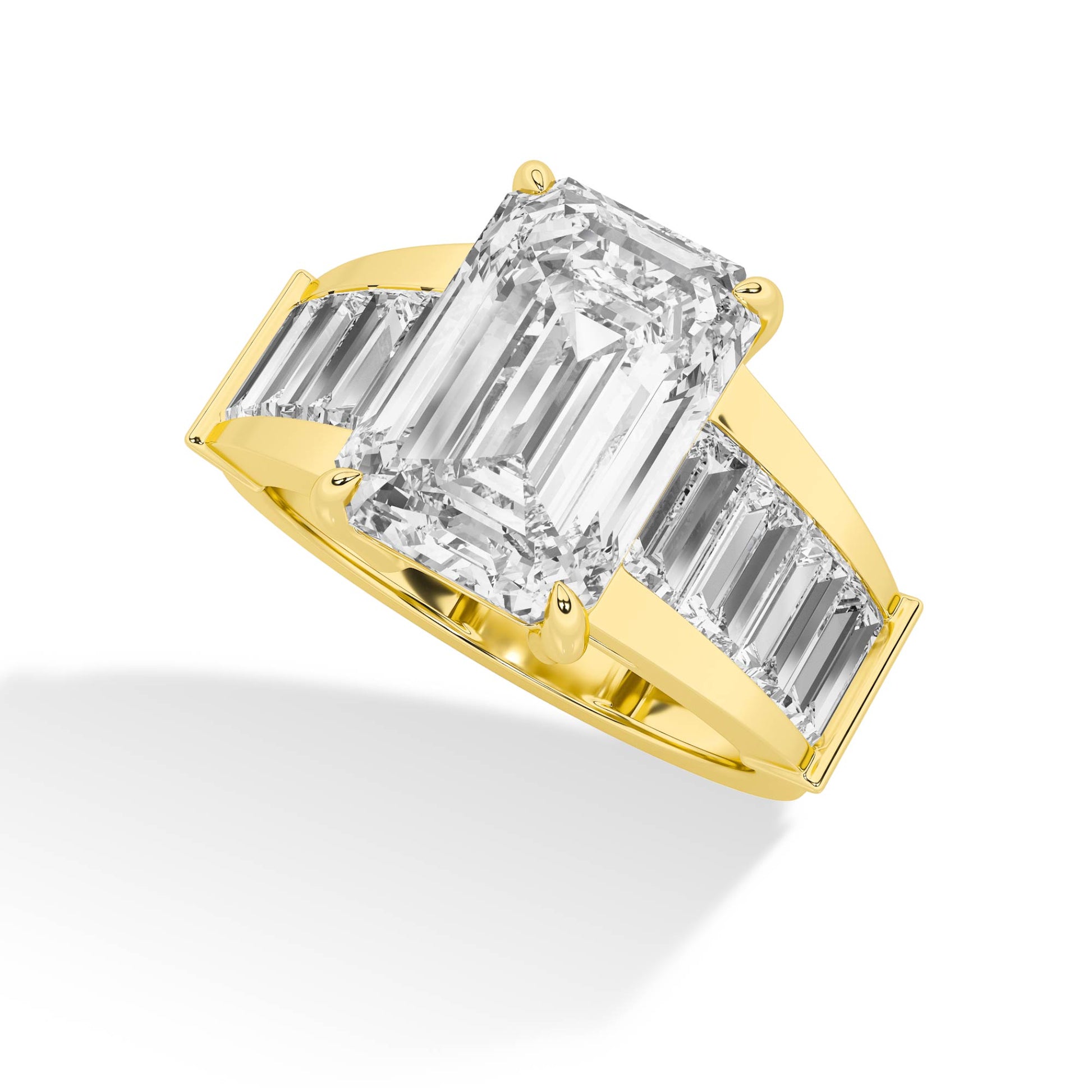 18K Lab-Grown Diamond Ring – MLR00287-1 - Yellow Gold