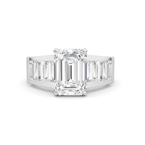 Emerald LG Diamond Ring – MLR00287 - White Gold