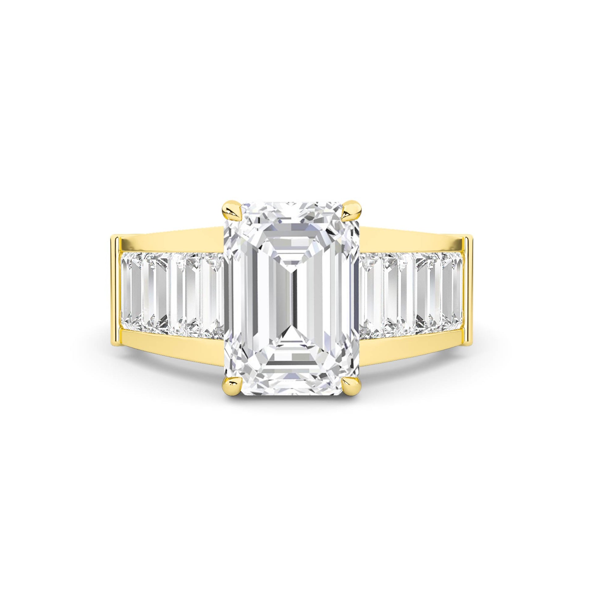 Emerald LG Diamond Ring – MLR00287 - Yellow Gold