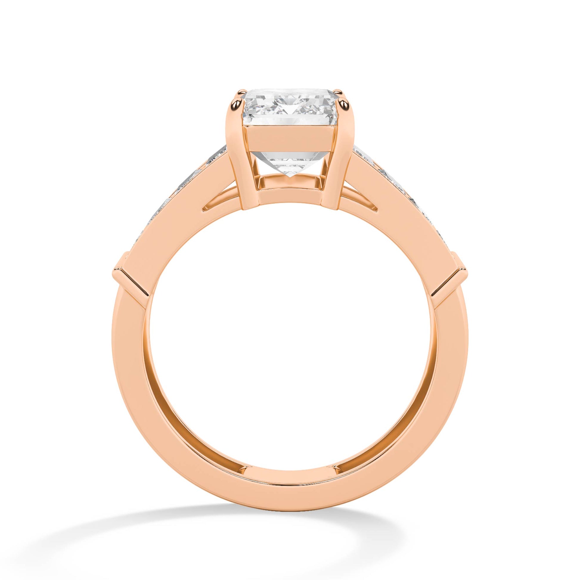 Emerald LG Diamond Ring – MLR00287 - Rose Gold