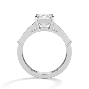 Emerald LG Diamond Ring – MLR00287 - White Gold